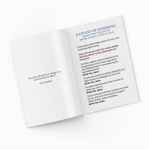 A Litany of Suffering Booklet (Printed)