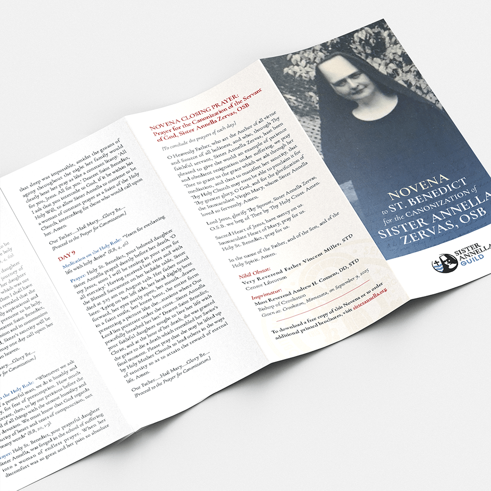Novena to St. Benedict for the Canonization of Sister Annella (Printed)