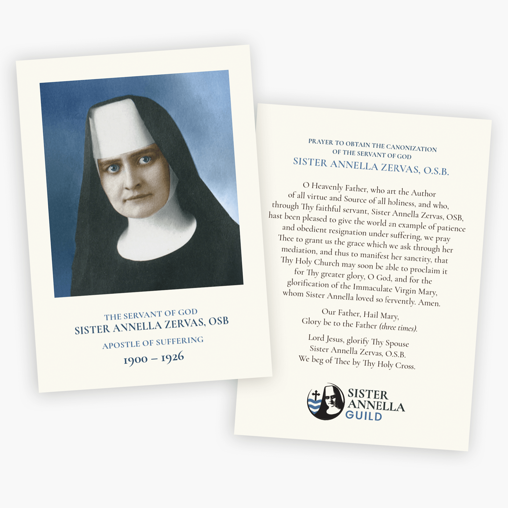 Simple Sister Annella Prayer Card (Digital Download)